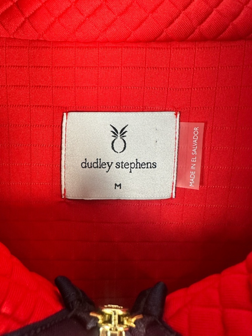 Dudley Stephens Vista Pullover Womens Medium Red Waffle Knit Preppy - Picture 3 of 7